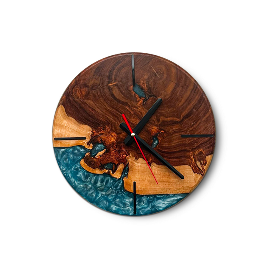 Wood and Resin Clock