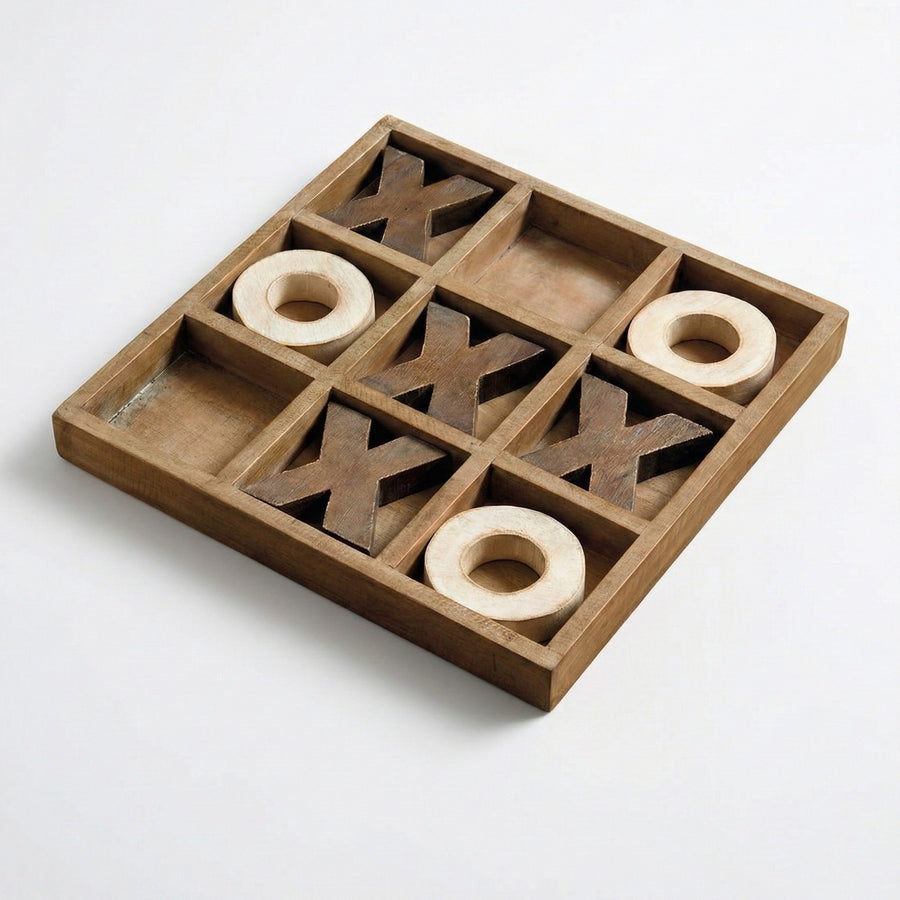 Tic Tac Toe - Wooden Game Board