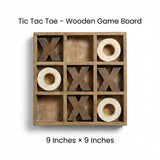 Tic Tac Toe - Wooden Game Board