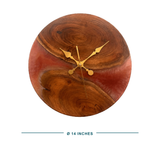 Pink Resin Wall Clock