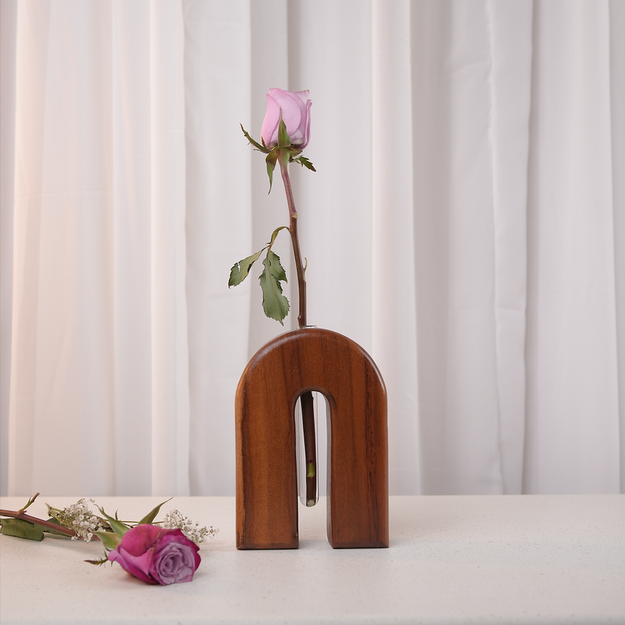 N-Shaped Glass Tube Vase