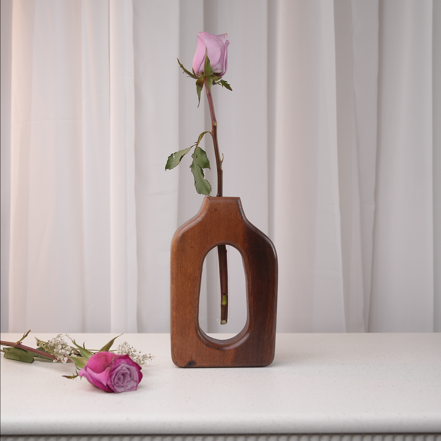 Bottle-Shaped Glass Tube Vase