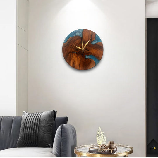 Blue Resin Wall Clock