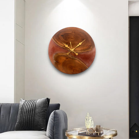 Pink Resin Wall Clock