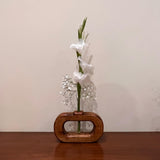 Cocoa Blossom Oval Vase Glass Tube Vase